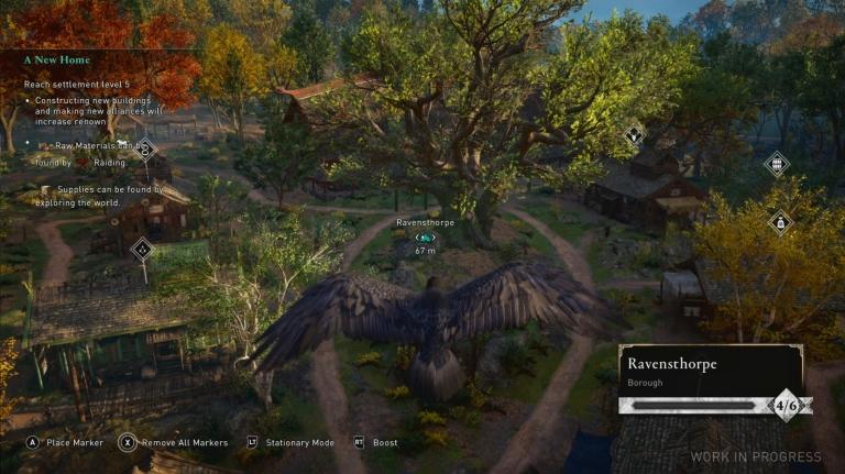To find your way around, you will have to be content with the raven view 
