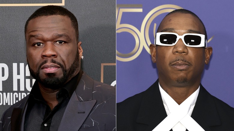 50 Cent posant et Ja Rule posant