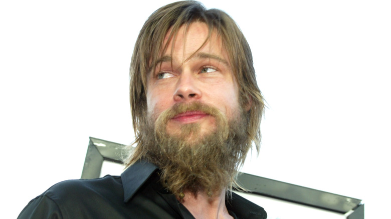 Brad Pitt avec une longue barbe
