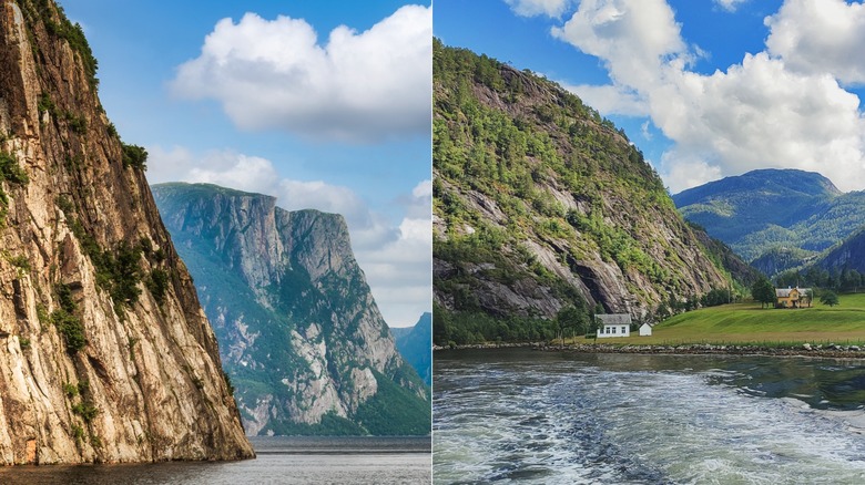 côte à côte des fjords du parc national du Gros-Morne contre la Norvège 