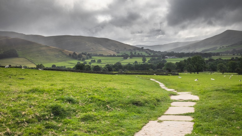 Sentier dans le Peak District en Angleterre