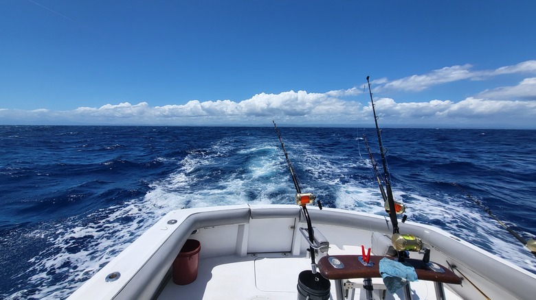 bateau de pêche sur l'eau