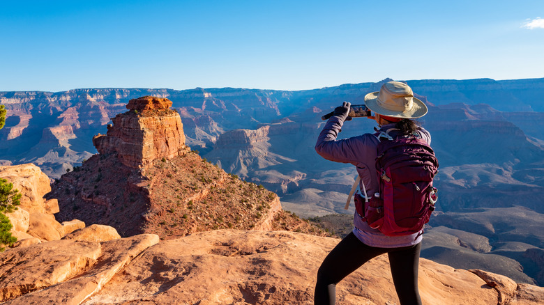 Randonneur au Grand Canyon 