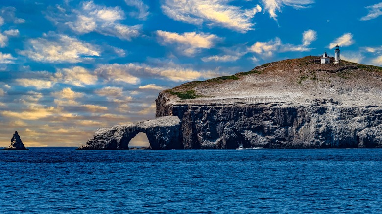 vue d'Arch Rock près d'Anacapa