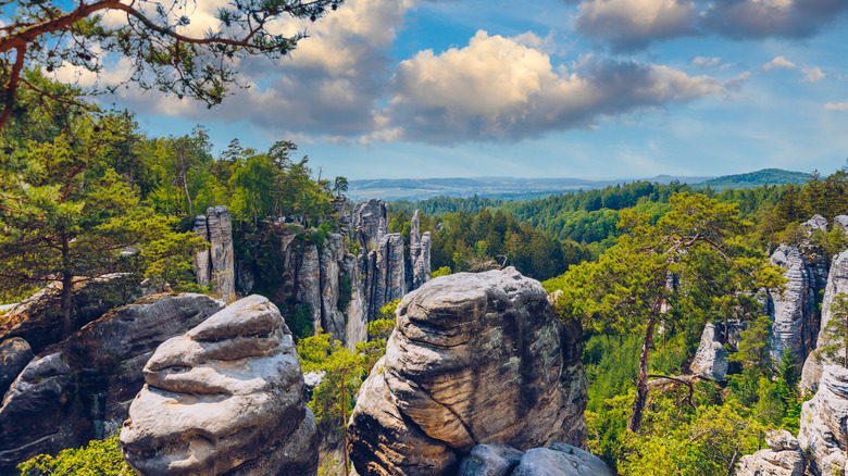 Vue du Paradis de Bohême, République tchèque 