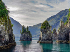 Formations rocheuses dans le parc national de Kenai Fjords