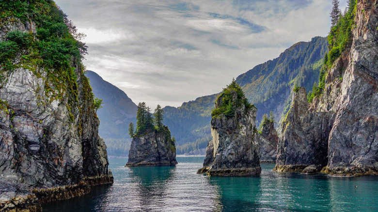 Formations rocheuses dans le parc national de Kenai Fjords