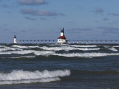 Vagues sur le lac Michigan