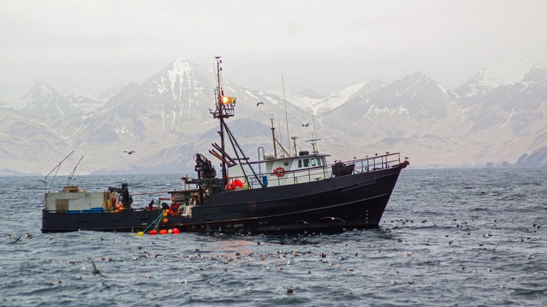 Bateau de pêche en mer